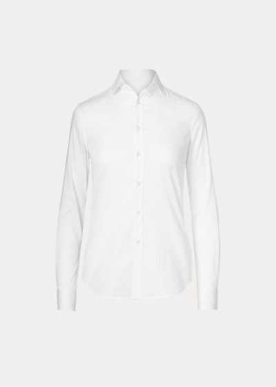 Camisa Ralph Lauren Mujer Blancos - Charmain Stretch Poplin - CZIDY3054